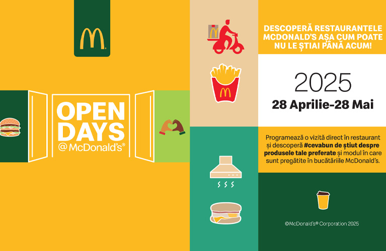 McDonald’s lansează Open Days, oferind clienților acces în bucătăriile restaurantelor