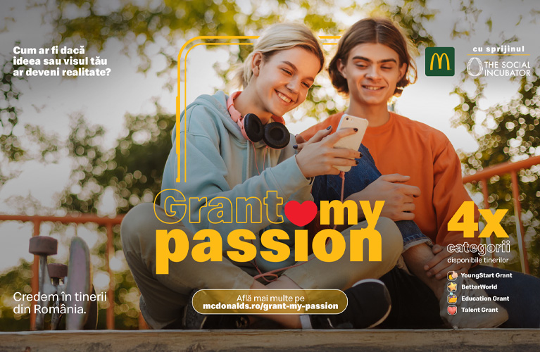 McDonald’s® lansează Grant My Passion – un nou program care susține tinerii ambițioși din România cu granturi și mentorat
