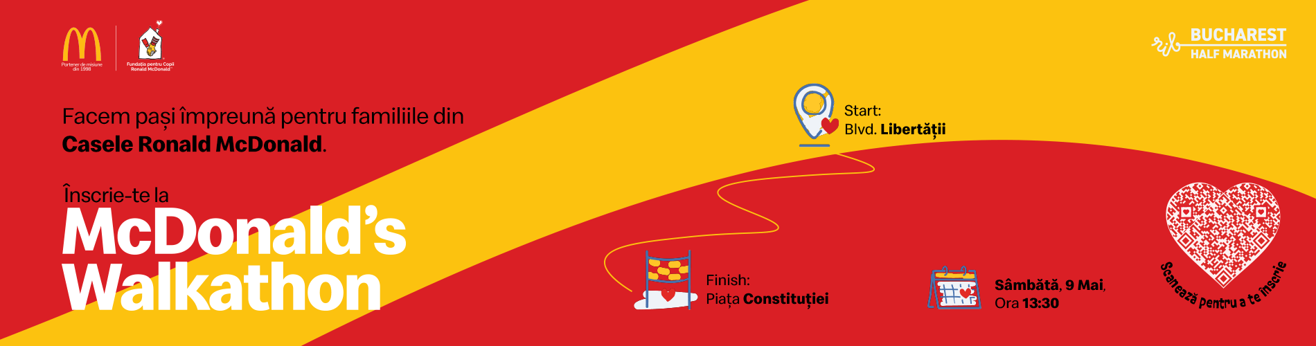 McDonald’s sprijină Fundația pentru Copii Ronald McDonald printr-o cursă caritabilă la Bucharest Half Marathon